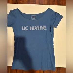 League Women's Short Sleeve Blue UC Irvine Tee